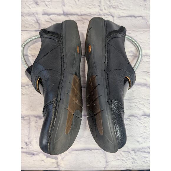 Clarks Womens Black Leather Patch Work Slip On Mary Jane Shoes Size US 8 - Picture 3 of 10